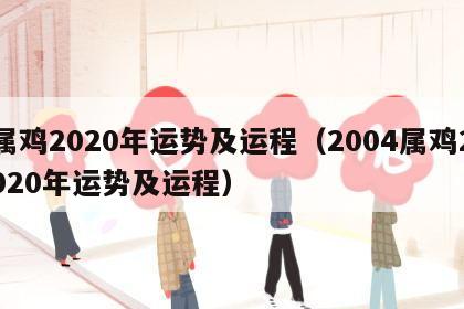 属鸡2020年运势及运程（2004属鸡2020年运势及运程）